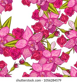 vector seamless flower pattern for cards, textiles, backgrounds