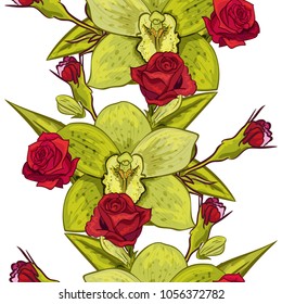 vector seamless flower pattern for cards, textiles, backgrounds