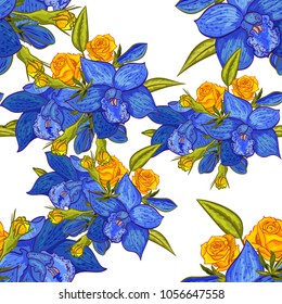 vector seamless flower pattern for cards, textiles, backgrounds