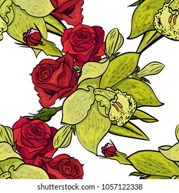 vector seamless flower pattern for cards, textiles, backgrounds