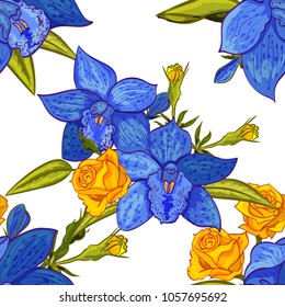 vector seamless flower pattern for cards, textiles, backgrounds