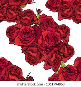 vector seamless flower pattern for cards, textiles, backgrounds