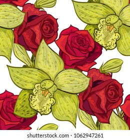 vector seamless flower pattern for cards, textiles, backgrounds