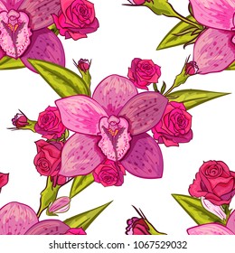 vector seamless flower pattern for cards, textiles, backgrounds