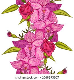 vector seamless flower pattern for cards, textiles, backgrounds