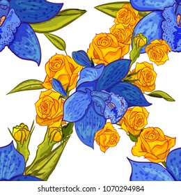 vector seamless flower pattern for cards, textiles, backgrounds
