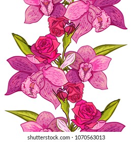 vector seamless flower pattern for cards, textiles, backgrounds