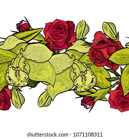 vector seamless flower pattern for cards, textiles, backgrounds