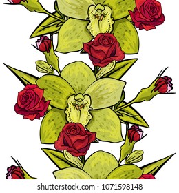 vector seamless flower pattern for cards, textiles, backgrounds
