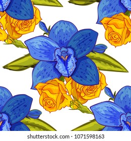 vector seamless flower pattern for cards, textiles, backgrounds