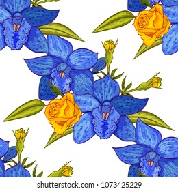 vector seamless flower pattern for cards, textiles, backgrounds