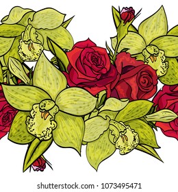vector seamless flower pattern for cards, textiles, backgrounds