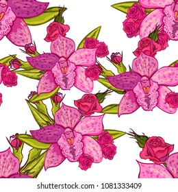 vector seamless flower pattern for cards, textiles, backgrounds