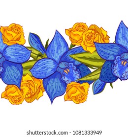 vector seamless flower pattern for cards, textiles, backgrounds