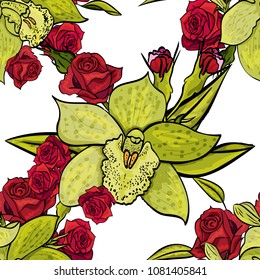 vector seamless flower pattern for cards, textiles, backgrounds