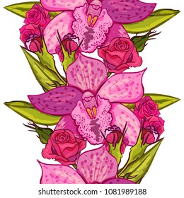 vector seamless flower pattern for cards, textiles, backgrounds