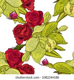 vector seamless flower pattern for cards, textiles, backgrounds
