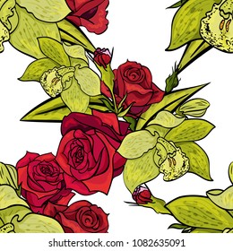 vector seamless flower pattern for cards, textiles, backgrounds