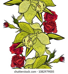 vector seamless flower pattern for cards, textiles, backgrounds