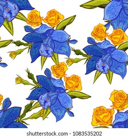 vector seamless flower pattern for cards, textiles, backgrounds