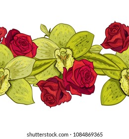 vector seamless flower pattern for cards, textiles, backgrounds