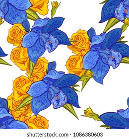 vector seamless flower pattern for cards, textiles, backgrounds
