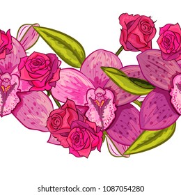 vector seamless flower pattern for cards, textiles, backgrounds