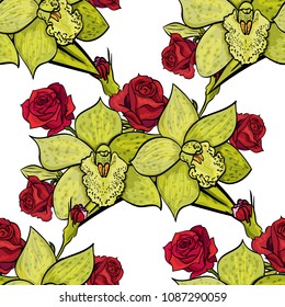 vector seamless flower pattern for cards, textiles, backgrounds
