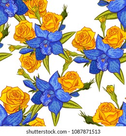 vector seamless flower pattern for cards, textiles, backgrounds