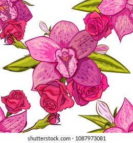 vector seamless flower pattern for cards, textiles, backgrounds
