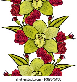 vector seamless flower pattern for cards, textiles, backgrounds