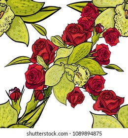vector seamless flower pattern for cards, textiles, backgrounds
