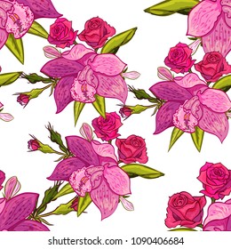 vector seamless flower pattern for cards, textiles, backgrounds