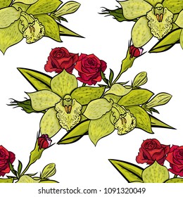 vector seamless flower pattern for cards, textiles, backgrounds