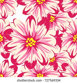 vector seamless flower pattern for cards, textiles, backgrounds