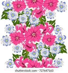 vector seamless flower pattern for cards, textiles, backgrounds