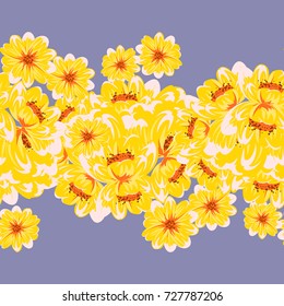 vector seamless flower pattern for cards, textiles, backgrounds
