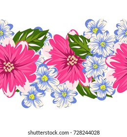 vector seamless flower pattern for cards, textiles, backgrounds