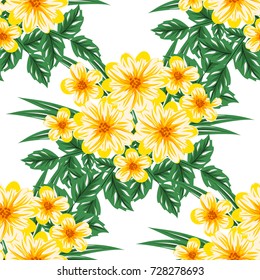 vector seamless flower pattern for cards, textiles, backgrounds