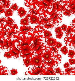 vector seamless flower pattern for cards, textiles, backgrounds