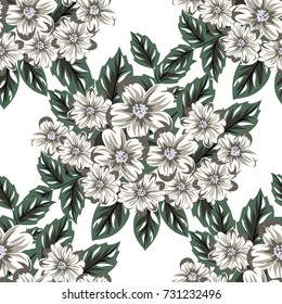 vector seamless flower pattern for cards, textiles, backgrounds
