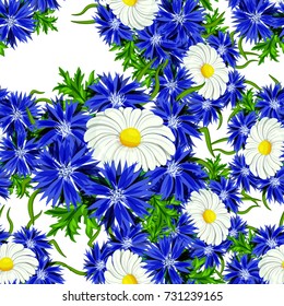 vector seamless flower pattern for cards, textiles, backgrounds