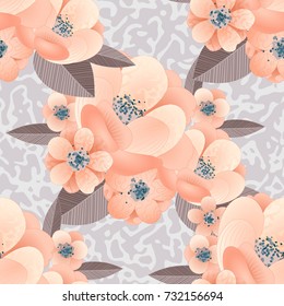 vector seamless flower pattern for cards, textiles, backgrounds