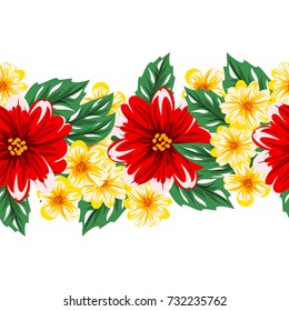 vector seamless flower pattern for cards, textiles, backgrounds