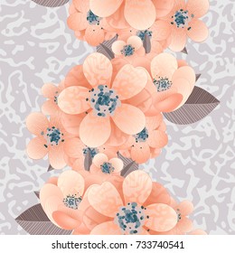 vector seamless flower pattern for cards, textiles, backgrounds