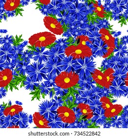 vector seamless flower pattern for cards, textiles, backgrounds