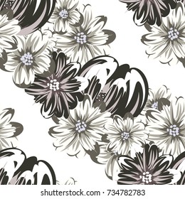 vector seamless flower pattern for cards, textiles, backgrounds