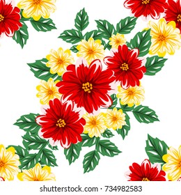 vector seamless flower pattern for cards, textiles, backgrounds