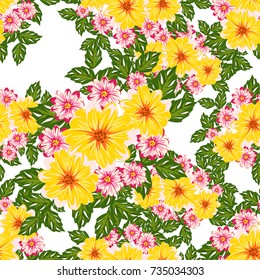 vector seamless flower pattern for cards, textiles, backgrounds