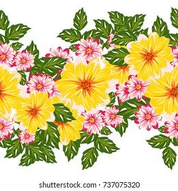 vector seamless flower pattern for cards, textiles, backgrounds